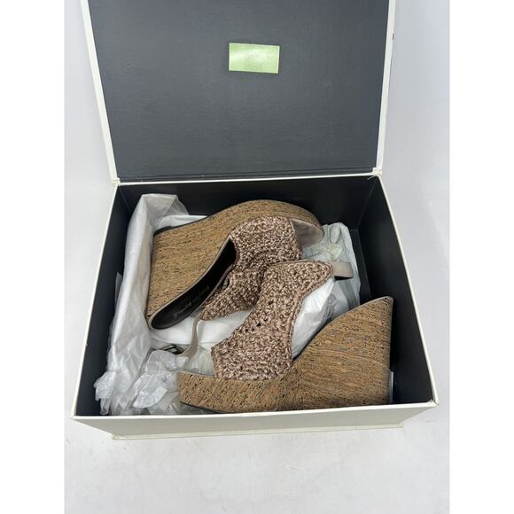 2000s Elizabeth & James size 8.5B Indie Sleaze Olsen Twins Crochet Wedge - Picture 2 of 11